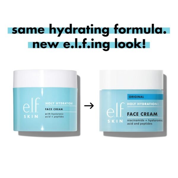 e.l.f. SKIN Holy Hydration! Face Cream, Moisturizer For Nourishing & Plumping Skin, Infused With Hyaluronic Acid, Vegan & Cruelty-Free, 1.76 Oz - Image 4