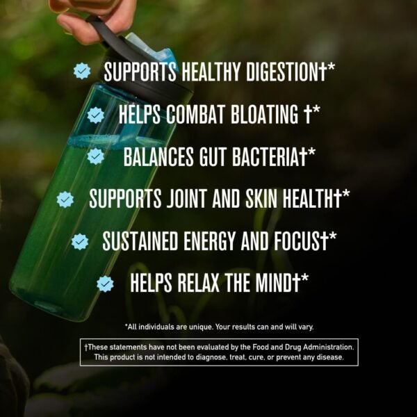 Morning Kick, Greens Superfood Powder Supplement with Ashwaganda, Collagen, Probiotics, Supports Energy Levels, 30 Servings (Strawberry Lemonade) by Chuck Norris - Image 4