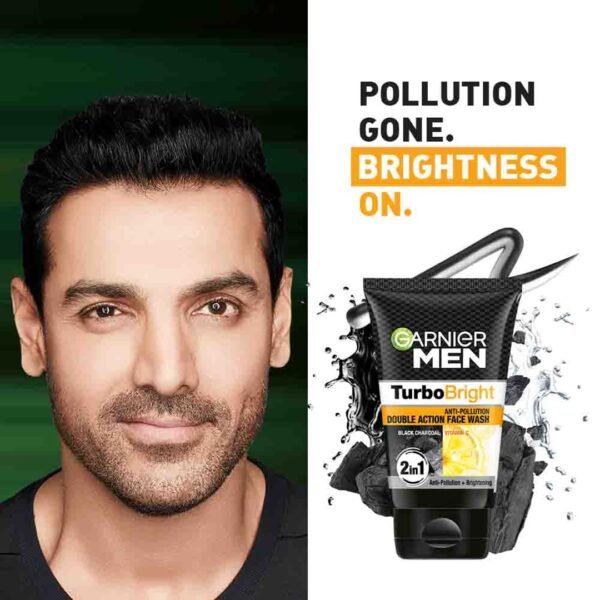 Garnier Men Power White Anti-Pollution Double Action Facewash, 100gm - Image 4