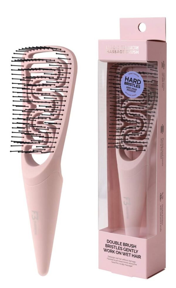 Magic Detangler and Scalp Massage Brush - Flexible Bristles for Knot-Free Wet & Dry Hair, Professional Care for Adults and Kids - Image 2
