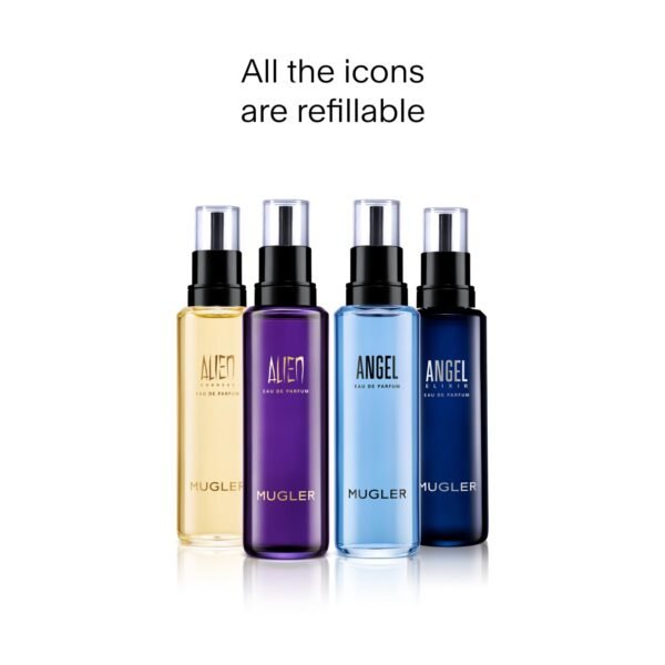 Mugler Angel Refill - Eau de Parfum - Women's Perfume - Ambery & Woody - With Bergamot, Praline, and Patchouli - Long Lasting Fragrance - 3.3 Fl Oz - Image 6