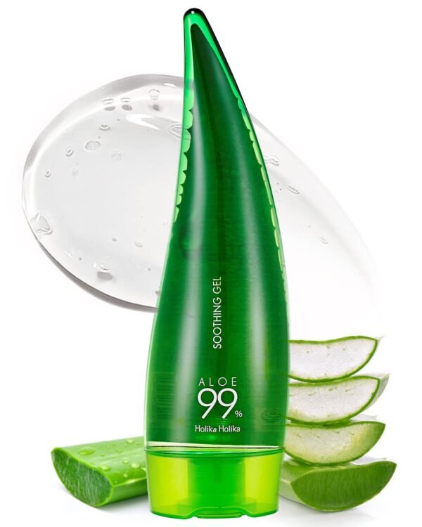 Holika Holika Aloe 99% Soothing Gel, 8.5 Ounce, 250ml - No Sticky 99% Aloe Vera Sunburn Relief - Moisturizing, Fast Absorbing for Face, Skin, Body&Hair - Image 2