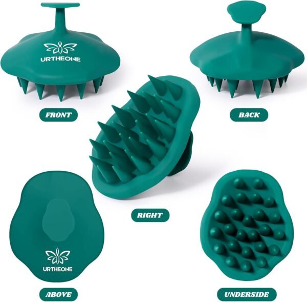 Scalp Massager Shampoo Brush for Hair Growth,Soft Silicone Scalp Scrubber Shower Brush for Women Men Kids Stress Relax&Scalp Exfoliator,Scalp Scrubber for Dandruff Removal (Forest) - Image 8