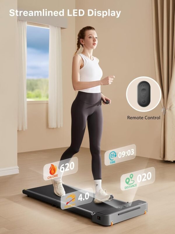 WALKINGPAD Z1 Walking Pad Treadmill, 180°Foldable Under Desk Treadmill for Home Office with 242lb Capacity, 2 in 1 Portable Treadmill for Walking and Jogging Remote Control in LED Display - Image 4