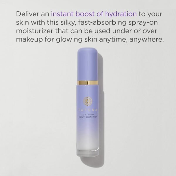 Tatcha Luminous Dewy Skin Mist | 2-in-1 Hydrator & Finishing Spray with Hyaluronic Acid for a Dewy Glow | 1.35 oz - Image 3