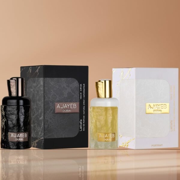 Lattafa Ajayeb for Unisex 2 Piece Eau de Parfum Gift Set (Dubai for Men + Dubai Potrait for Women) 3.4 Ounce/100 ml each - Image 3