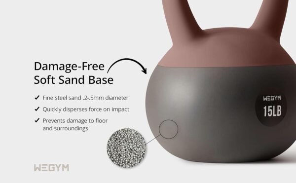 Soft Kettlebells with Cushioned Impact-Resistant Base and Anti-Slip, Wide-Grip Handle for Home Workouts, Weightlifting, and Personal Training - Image 5