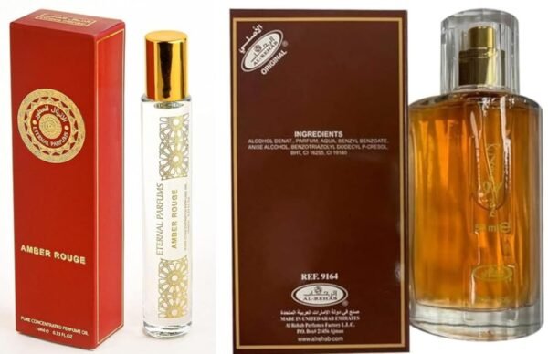 Choco Musk Eau de Parfum Spray for Women, 1.7 Ounce/Eternal Parmus Amber rouge 10ml roll on - Image 3