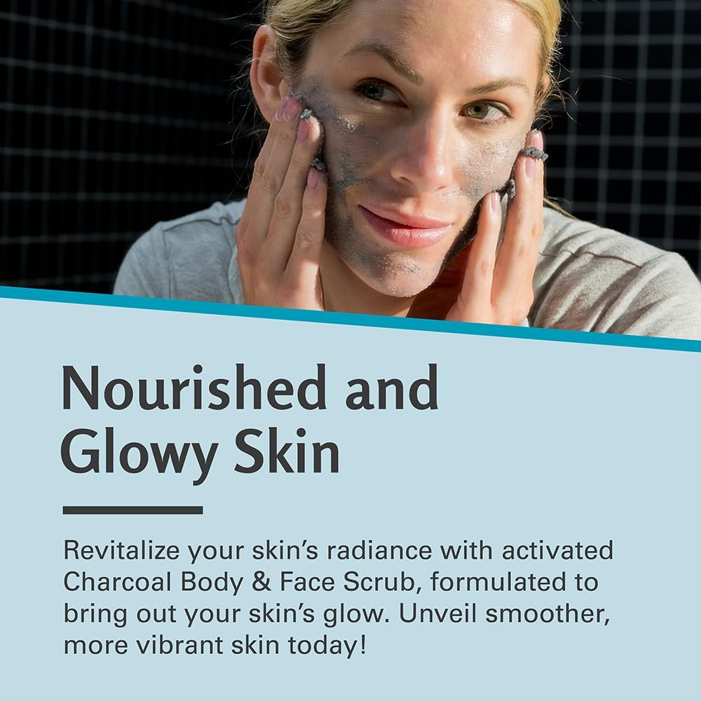 Charcoal Scrub Face Foot & Body Exfoliator Infused with Collagen and Stem Cell Exfoliating Salt Body Scrub for Toning Skin Cellulite Skin Care Body by M3 Naturals - Image 10