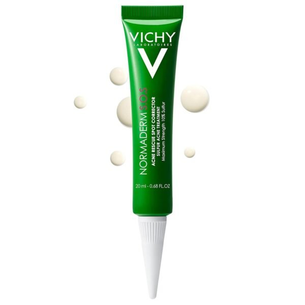 Vichy Normaderm S.O.S Acne Rescue Spot Corrector, 10% Sulfur & Glycolic Acid & Niacinamide, Blackhead Remover & Acne Spot Treatment For Face, Helps Clear & Prevent, Paraben & Oil Free - Image 2