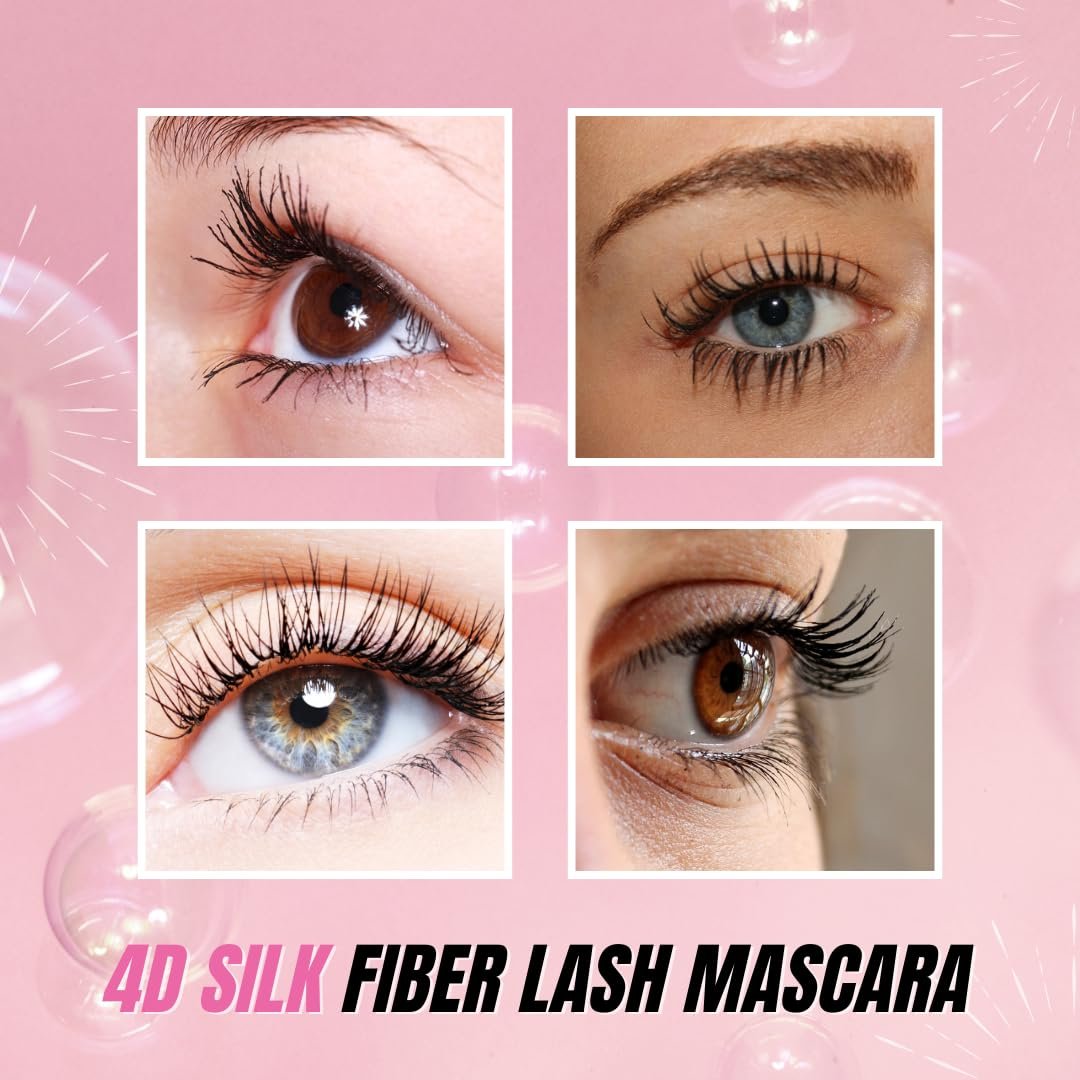 Secret Xpress Control 4D Silk Fiber Lash Mascara, Lengthening and Thick, Volume, Long Lasting, Smudge-Proof, All Day Full, Long, Thick, Smudge-Proof Eyelashes - Image 5