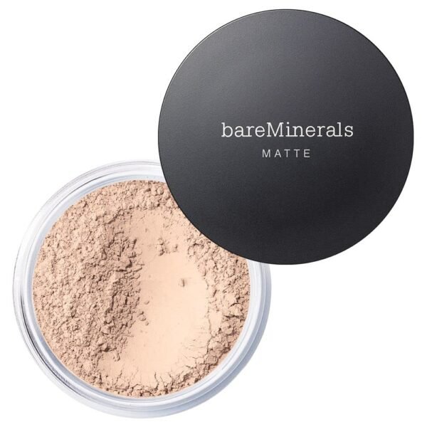 bareMinerals Original Matte Loose Mineral Foundation SPF 15, Powder Foundation Makeup, Buildable Coverage, Reduces Shine, Talc Free Foundation, Vegan - Image 2