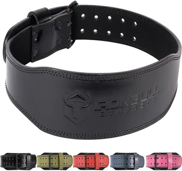 7mm Leather Weight Lifting Belt (IPF, USAPL, USPA, IPL USAW & IWF Approved) - 4" to 2” Tapered Premium Weightlifting Belt for Olympic Lifting, Powerlifting, Cross training, Gym, Workout & Weight Training - Weightlifting Belts for Men and Women - Image 2