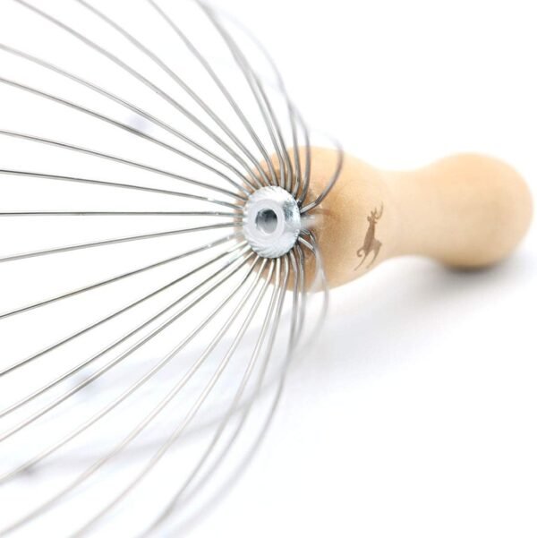 USAGA 28 Finger Head Scratcher, Head Massager, Scalp Massager, Head Whisk Massager for Head Hair Body Massage and Stress Relax, Wire Massager Wood Handle (2 Pack) - Image 9