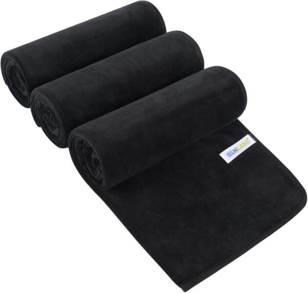 SINLAND Microfiber Gym Towels Sports Fitness Workout Sweat Towel Super Soft and Absorbent 3 Pack 16 Inch X 32 Inch - Image 2