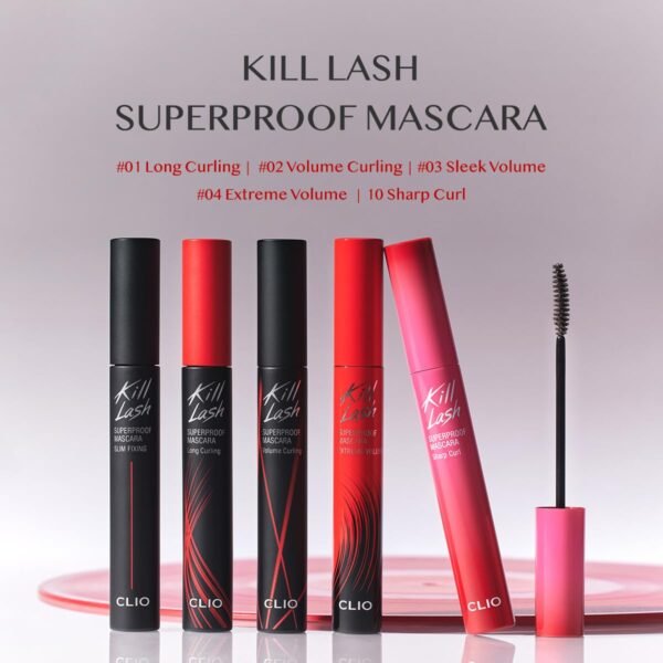 CLIO Long & Curl up Waterproof Black Mascara, Volumizing & Lengthening, Long-wearing Mascara (#01) - Image 2