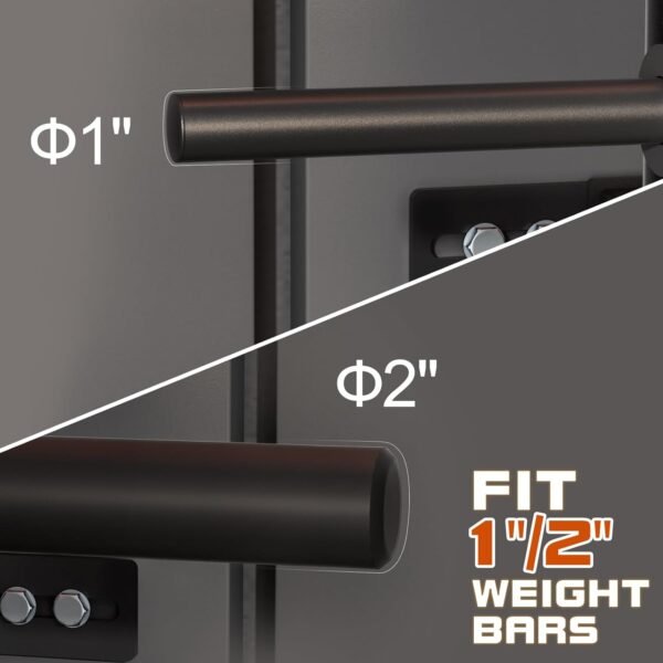 Wall Mount Cable Machine, LAT Pulldown Machines with 19 Positions Dual Pulley System, Cable Crossover Machine with Adjustable Footplate, Weight Workout Equipment Home Gym Station - Image 6