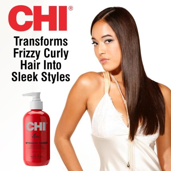 CHI Straight Guard Smoothing Styling Cream, Eliminates Frizz For Sleek & Shiny Hair, Maximum Control, 8.5 Oz - Image 3
