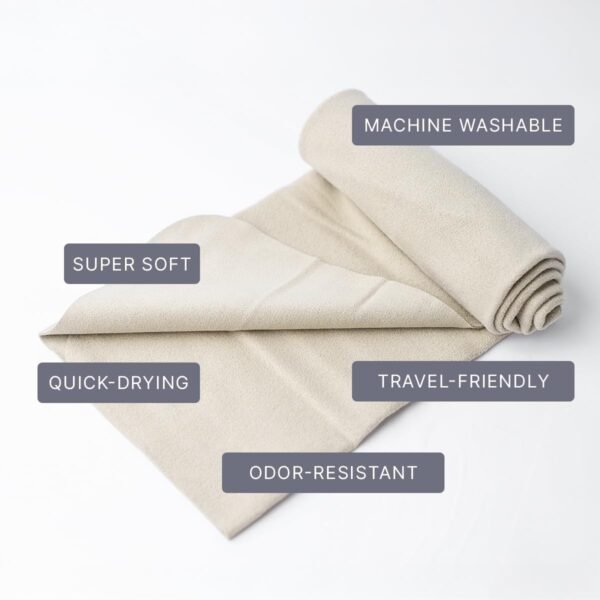 Suede Sweat Towel for Yoga, Pilates, Hot Yoga, Home Workouts, Gym - Soft Absorbent Quick Dry Hand Towel Travel Size - Image 3