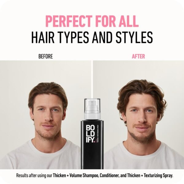 Boldify Hair Thickening Spray - Volume Booster - Stylist-Recommended Texture Spray for Hair Women & Men - 8oz - Image 7