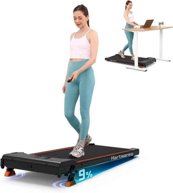 Walking Pad Treadmill Under Desk Treadmill,Walking Pad Treadmills for Home Portable Treadmill with Remote Control,2.5HP Brushless Motorized Walking Treadmill,2 in 1 Treadmill for Home Office - Image 2