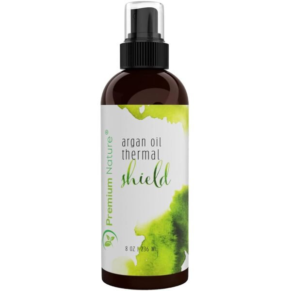Premium Nature Argan Heat Protectant Spray for Hair Protection - 8oz Thermal Spray Suitable for All Hair Types, Moisturizes for Smooth, Sleek Look, Silicone Free, Natural Scent - Image 2