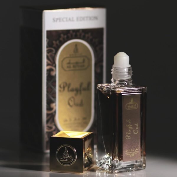PLAYFUL OUD by ALRIYAD 20ML Unisex Oriental Woody Perfume Oil Roll-On. Honeymoon Essentials. Travel Size Toiletries & Purse Necessities For Women - Image 4