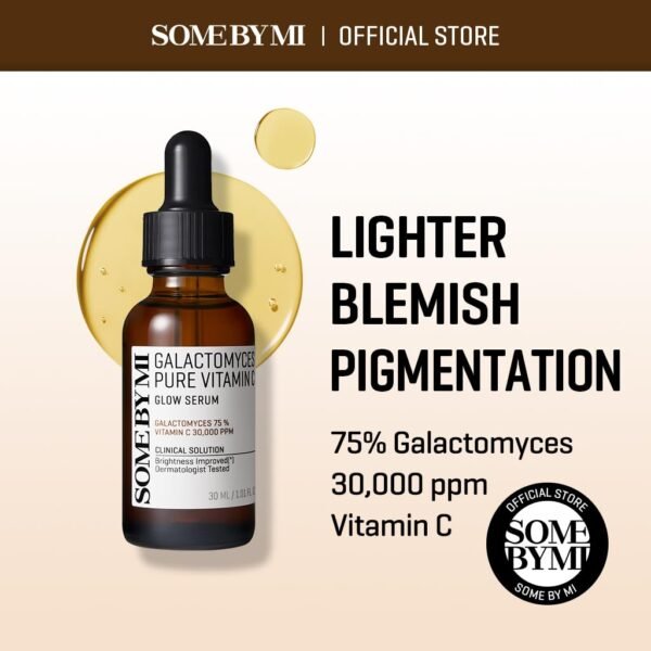 SOME BY MI Galactomyces Pure Vitamin C Glow Serum - 1.01Oz, 30ml - Korean Vitamin C Face Serum for Glow Glass Skin - Dark Spot Correcting Serum with Skin Texture and Elasticity Care - Korean Skin Care - Image 4