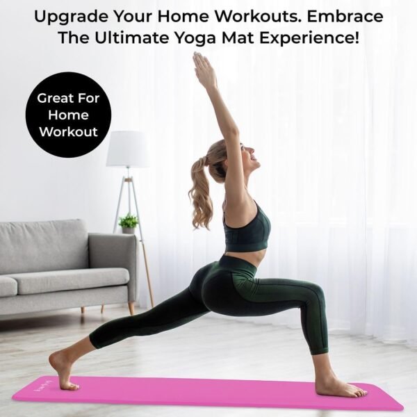 HemingWeigh Yoga Mat Thick, Yoga Set for Home Workouts, 1/2 Inch Thick Yoga Mat for Women, Men, Non Slip Yoga Mat with Yoga Foam Blocks, Yoga Strap, 2 Microfiber Towels, Beginner Friendly - Image 7