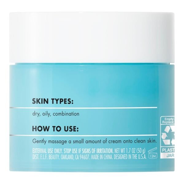 e.l.f. SKIN Holy Hydration! Face Cream, Moisturizer For Nourishing & Plumping Skin, Infused With Hyaluronic Acid, Vegan & Cruelty-Free, 1.76 Oz - Image 5