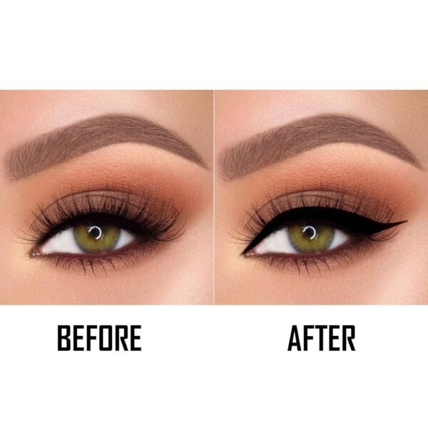 Boobeen Black Eyeliner Liquid, Waterproof Eyeliner Pen With Precision Brush Tip, Create Long Lasting eyeliner Makeup, Goes on Smoothly - Image 4