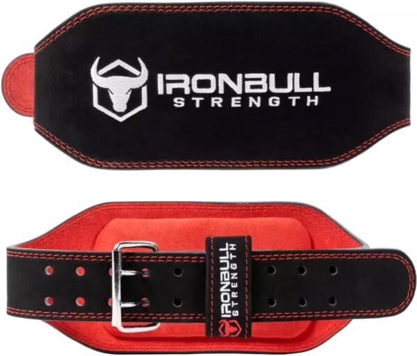 Weight Lifting Belt - 6-inch Padded Leather Weight Belt - Heavy Duty And Comfortable Back Support For Heavy Weightlifting and Fitness - Image 2