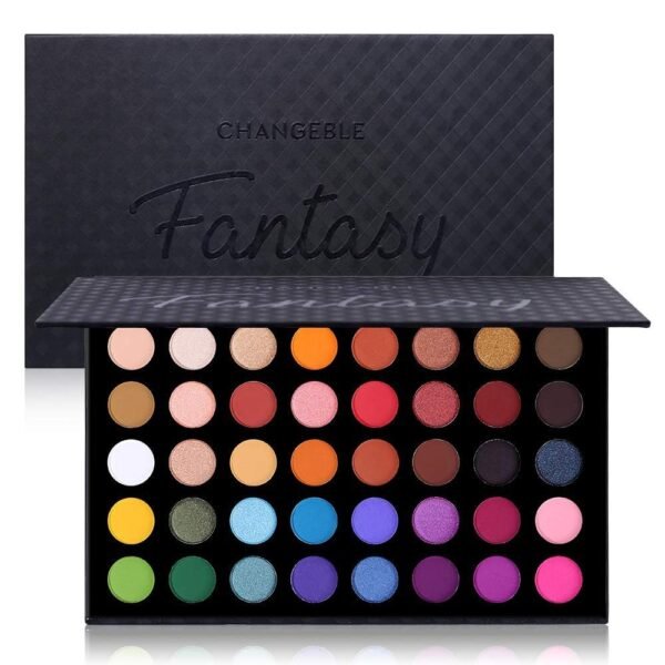 Highly Pigmented Eye Makeup Palette, Matte Shimmer Metallic Eyeshadow Pallet Long Lasting Blendable Natural Colors Make Up Eye Shadows Cosmetics Gift Kit - Image 2