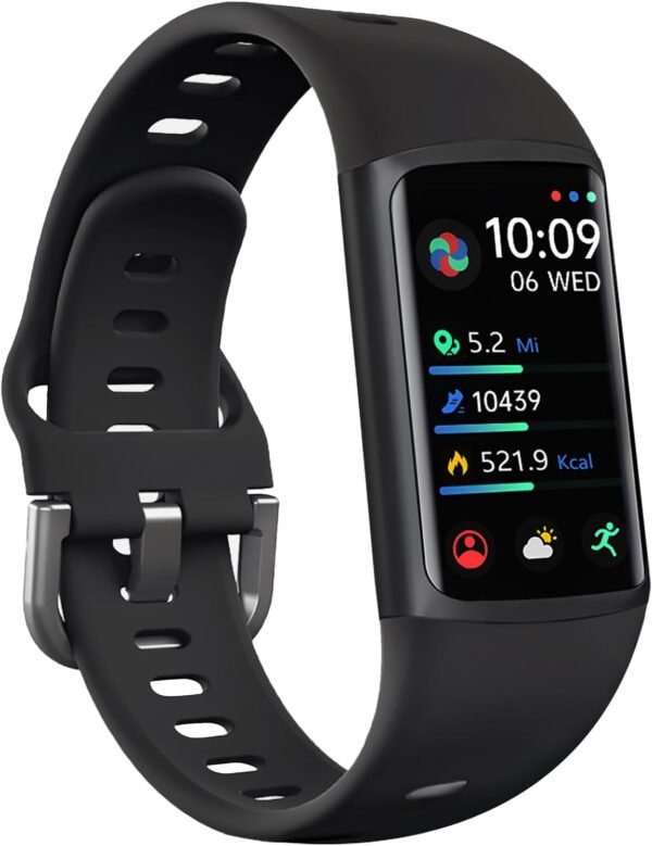 FITVII FINO 2 Slim Fitness Tracker, Smart Watch with Blood Oxygen, Sleep Monitor, 24/7 Heart Rate & Blood Pressure, IP68 Waterproof Health Activity Trackers with Calories Step Counter for Women Men - Image 2