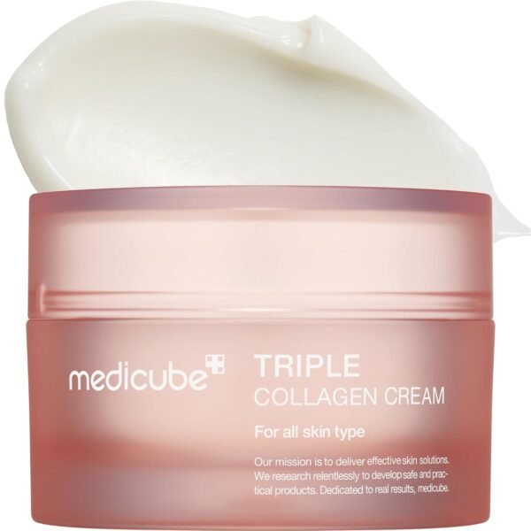 Medicube Triple Collagen Cream - Hydrating & Firming Moisturizer with Hyaluronic Acid, Premium Elastin, Shea Butter - Wrinkle Care & Boosts Elasticity - Korean Skincare, 1.69 oz - Image 2