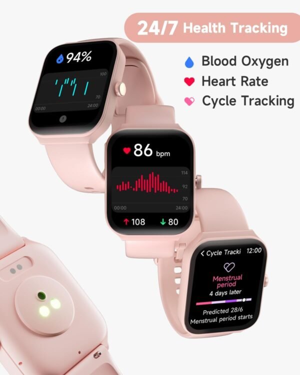Smart Watch for Women Alexa Built-in, 1.95" Fitness Tracker with Answer/Make Calls, IP68 Waterproof/Heart Rate/Sleep Tracker/100 Sport Modes, Fitness Watch Compatible Android iOS - Image 4