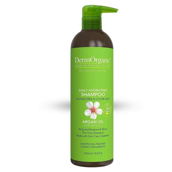 DermOrganic Argan Oil Daily Hydrating Hair Care-Sulfate Free & Color Safe-SHAMPOO 16.9 oz - Image 2