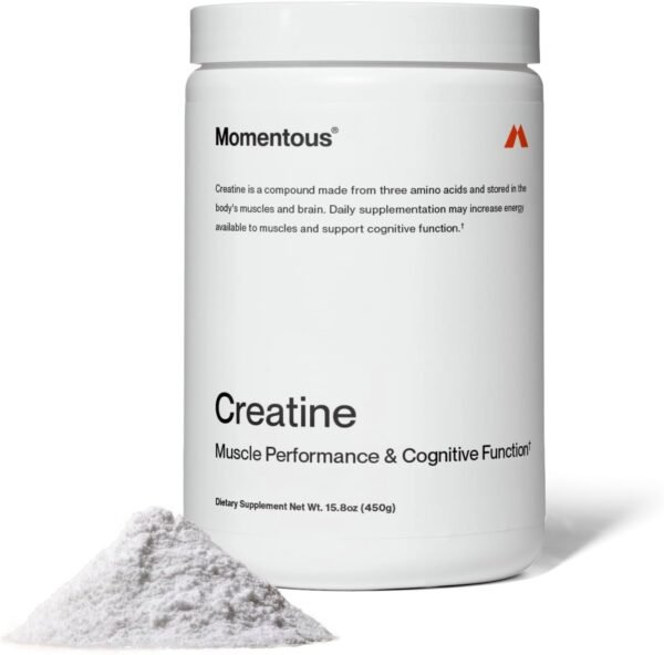 Momentous Creatine Monohydrate Powder - Creapure Creatine Powder Supports Strength, Lean Muscle, & Recovery for Men & Women - 5g Per Serving, 90 Servings - Image 2
