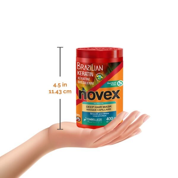 Novex Brazilian Keratin Hair Mask, 14 Oz - Reconstructive Keratin, Frizz control & Damage Repair - Image 7