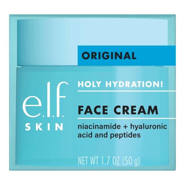 e.l.f. SKIN Holy Hydration! Face Cream, Moisturizer For Nourishing & Plumping Skin, Infused With Hyaluronic Acid, Vegan & Cruelty-Free, 1.76 Oz - Image 6