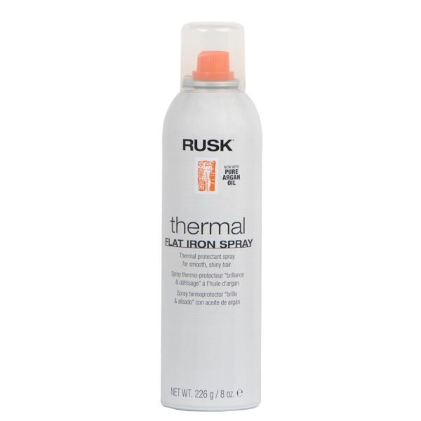 RUSK Designer Collection Thermal Flat Iron Spray with Argan Oil, 8.8 fl. Oz, Thermal Protectant Micro-Fine Styling Spray, Formulated to Eliminate Frizz and Leave Hair Silky and Shiny - Image 2