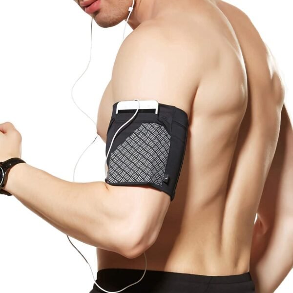 Cell Phone Armband for Running, Sports Armband for All Phones Fitness and Gym Workouts Universal (iPhone X/8/7/6/Plus,Samsung Galaxy S9/S8/S7/S6/Edge/Plus & LG,Huawei,Google,Sony & More) Black L - Image 2