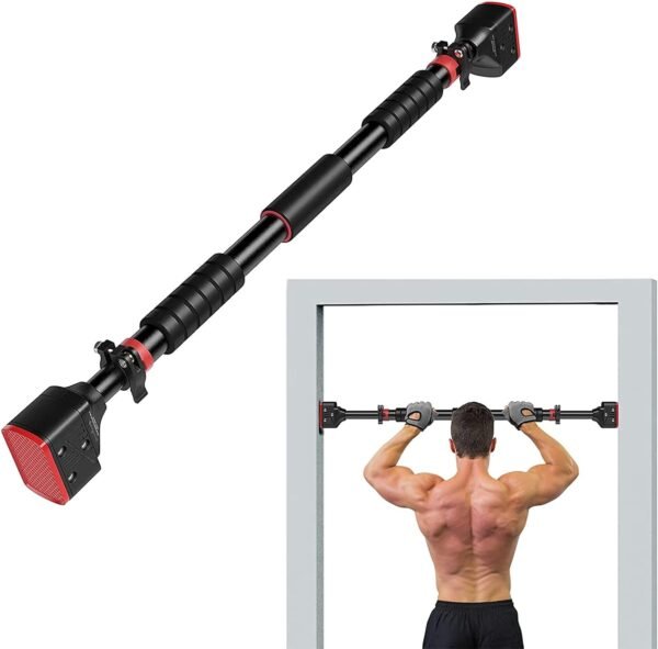 Pull Up Bar for Doorway, Chin up Bar No Screw Installation with Adjustable Width Locking, Upper Body Workout Bar for Home Gym Exercise Fitness (36.2) - Image 2