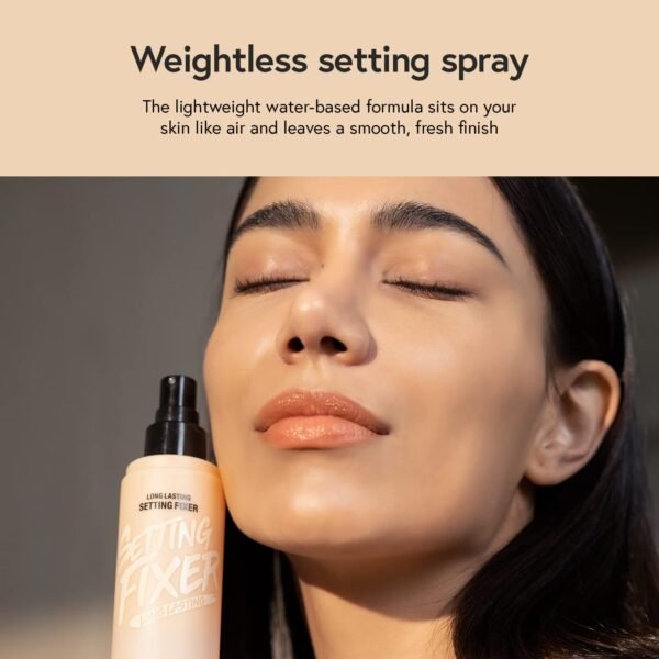 LUNA Long Lasting Setting Fixer Spray 3.3 fl oz, Weightless with Micro-Fine Mist, Natural Finish, Non-Drying Formula for All Skin Types, Korean Makeup - Image 5