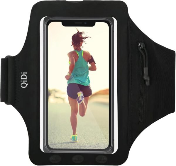 Running Armband with Air Pods Bag, Phone Holder for Running, Cell Phone Armband for iPhone 14 13 Pro 14 Plus Galaxy S23 S22 S21 S20, Water Resistant Sports Workouts Arm Band for Women & Men - Image 2