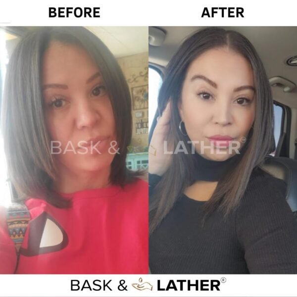 Bask & Lather Scalp Stimulator Hair Growth Oil, Cold Pressed Oils Including Mint and Rosemary Oil for Hair Growth, Grapeseed Oil, Organic Natural Leave in Hair Oil, All Hair Types, 2 Fl Oz - Image 5