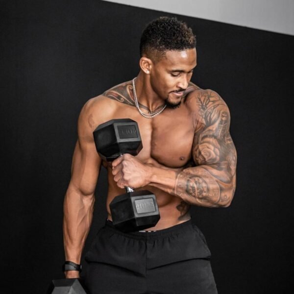 Mikolo Dumbbell Sets with Rack, Rubber Hex Dumbbells, Multiple Choices in 160/200/380/450/550LB, Hand Weights with Chrome Handle for Strength Training - Image 10