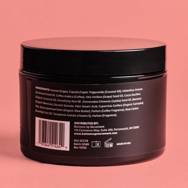 Coffee (BUM) Scrub - 2oz, Foot, Hand, Body, Sugar Butt Scrub with Jojoba & Rosehip & Vitamin E - Exfoliating Body Scrubber & Natural Deodorant, Hydrates, Softens, Smooth, Flavors Skin. Travel Sized. - Image 9
