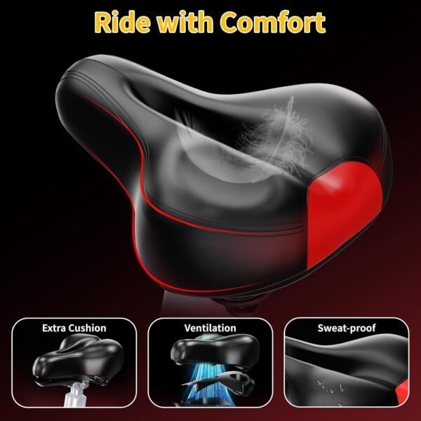 Exercise Bike Cardio Stationary Bikes for Home Gym Exercise Bikes with Comfortable Seat Cushion Indoor Cycling Bike Trainer with Silent Belt Drive and LCD Monitor Workout Bike 330 Lb Capacity - Image 8