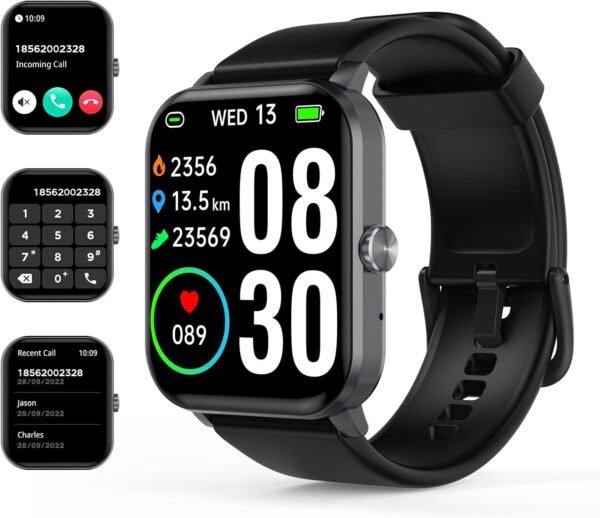 Smart Watch(Answer/Make Call), 1.85'' HD Smartwatch for Men Women, 2025 Fitness Tracker with 100+ Sport Modes, Heart/Sleep Monitor/Pedometer IP68 Waterproof Fitness Watch for Android iOS - Image 2